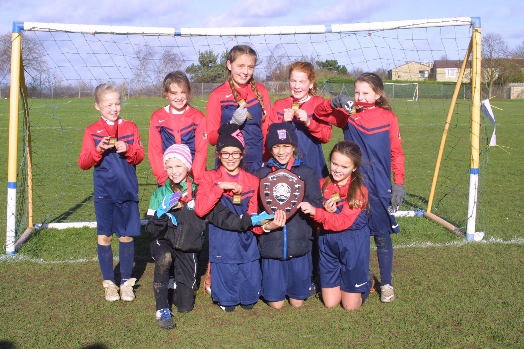 The winning team.  Well done girls.
